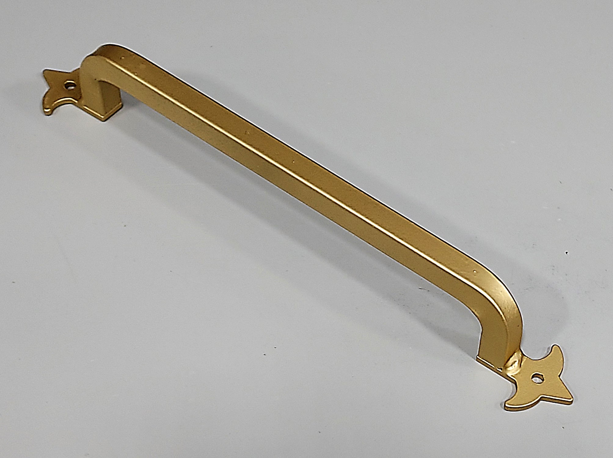 Gold Barn Door Handle - Fleur de Lis  2 - Wild West Hardware