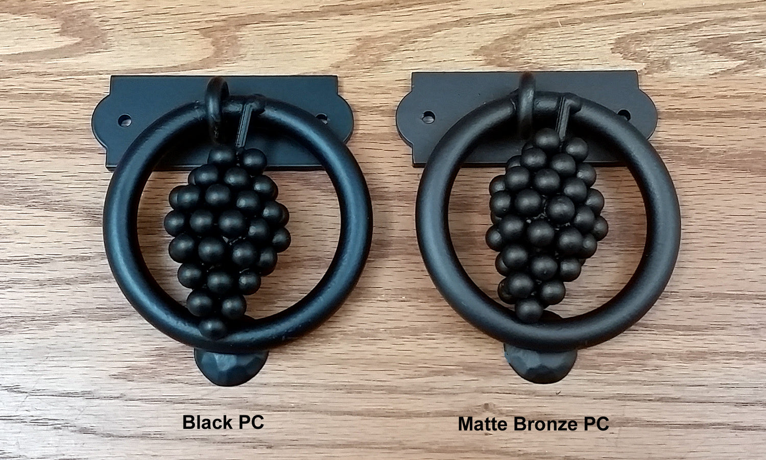 Grape Cluster Door Knocker, Matte Bronze or Black Finish - Wild West Hardware