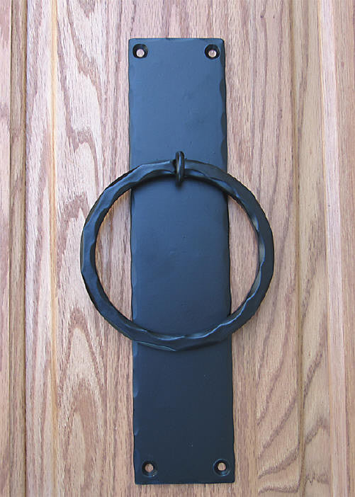 6" Hammered Ring with Large Back Plate - Wild West Hardware