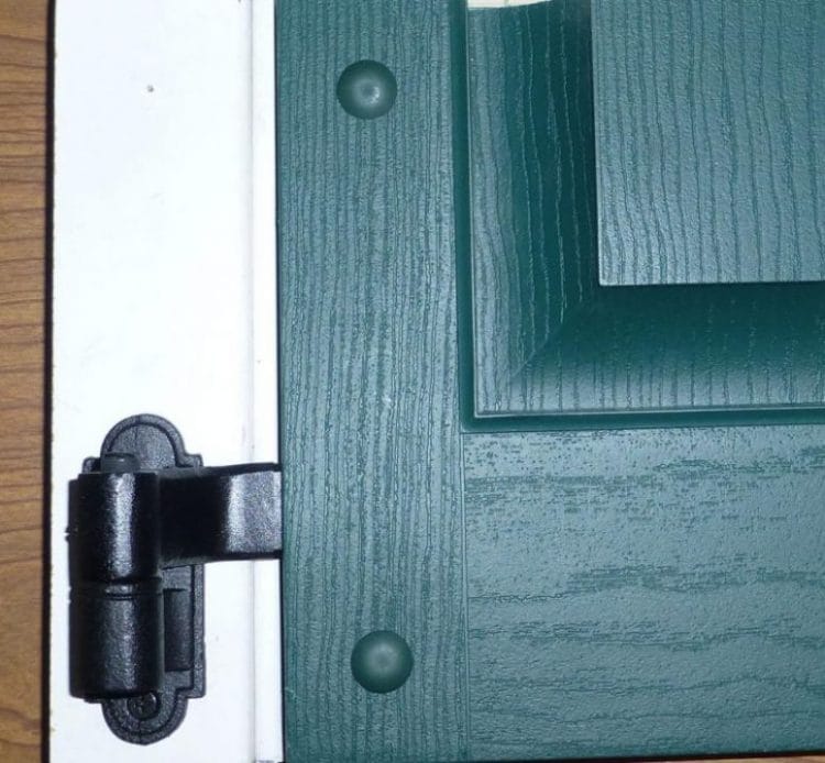 L Style Shutter Hinges - Faux NY Style - 4-1/2" Inch x 3-1/2" Inch - Cast Iron - Black Powder Coat - Sold in Pairs