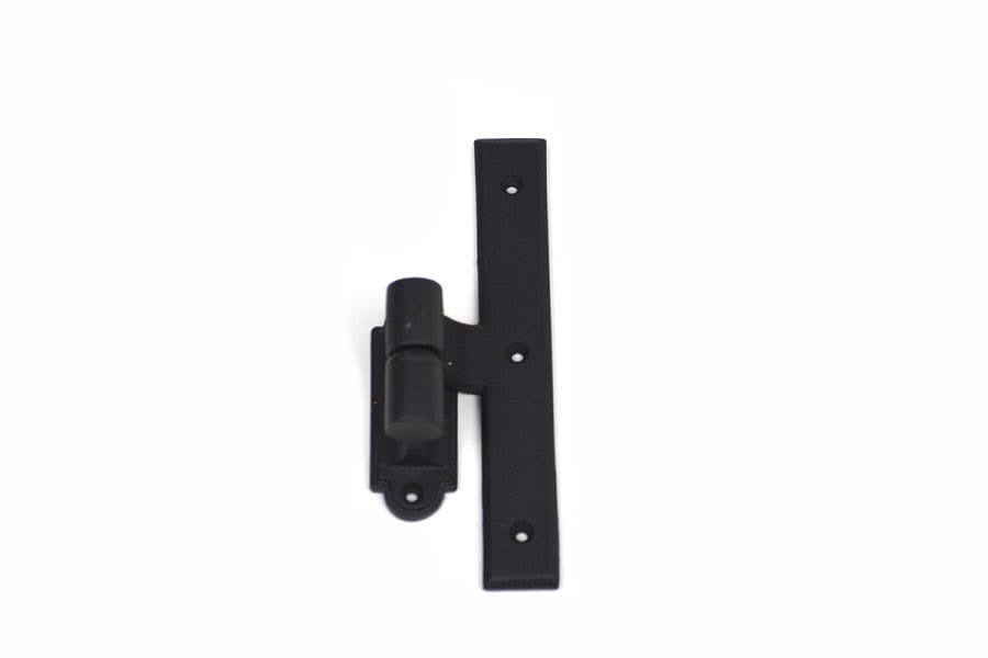 L Style Shutter Hinges - Mid Range Hinge - 1-1/2&quot; Inch Offset - Cast Iron - Black Powder Coat - Sold Individually