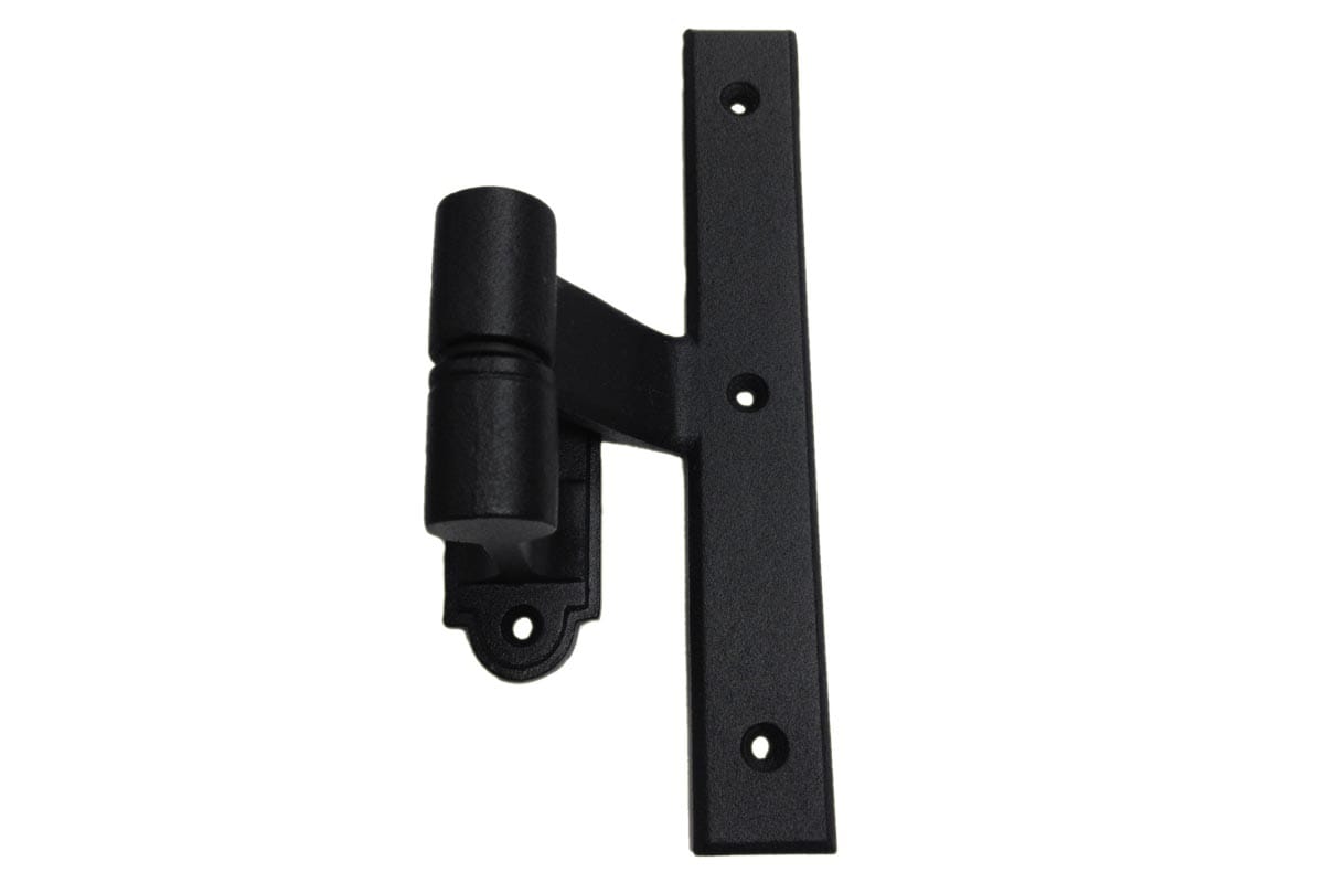 L Style Shutter Hinges - Mid Range Hinge - 2-1/4&quot; Inch Offset - Cast Iron - Black Powder Coat - Sold Individually
