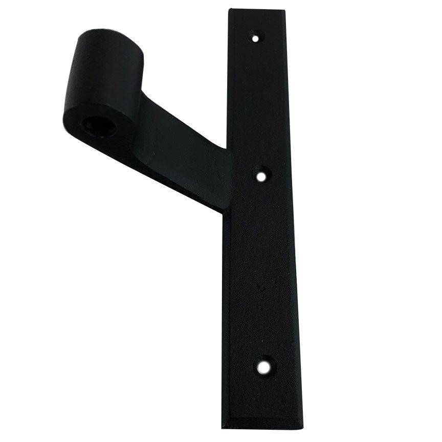 L Style Shutter Hinges - Mid Range Hinge - 2-1/4&quot; Inch Offset without Pintle - Cast Iron - Black Powder Coat - Sold Individually