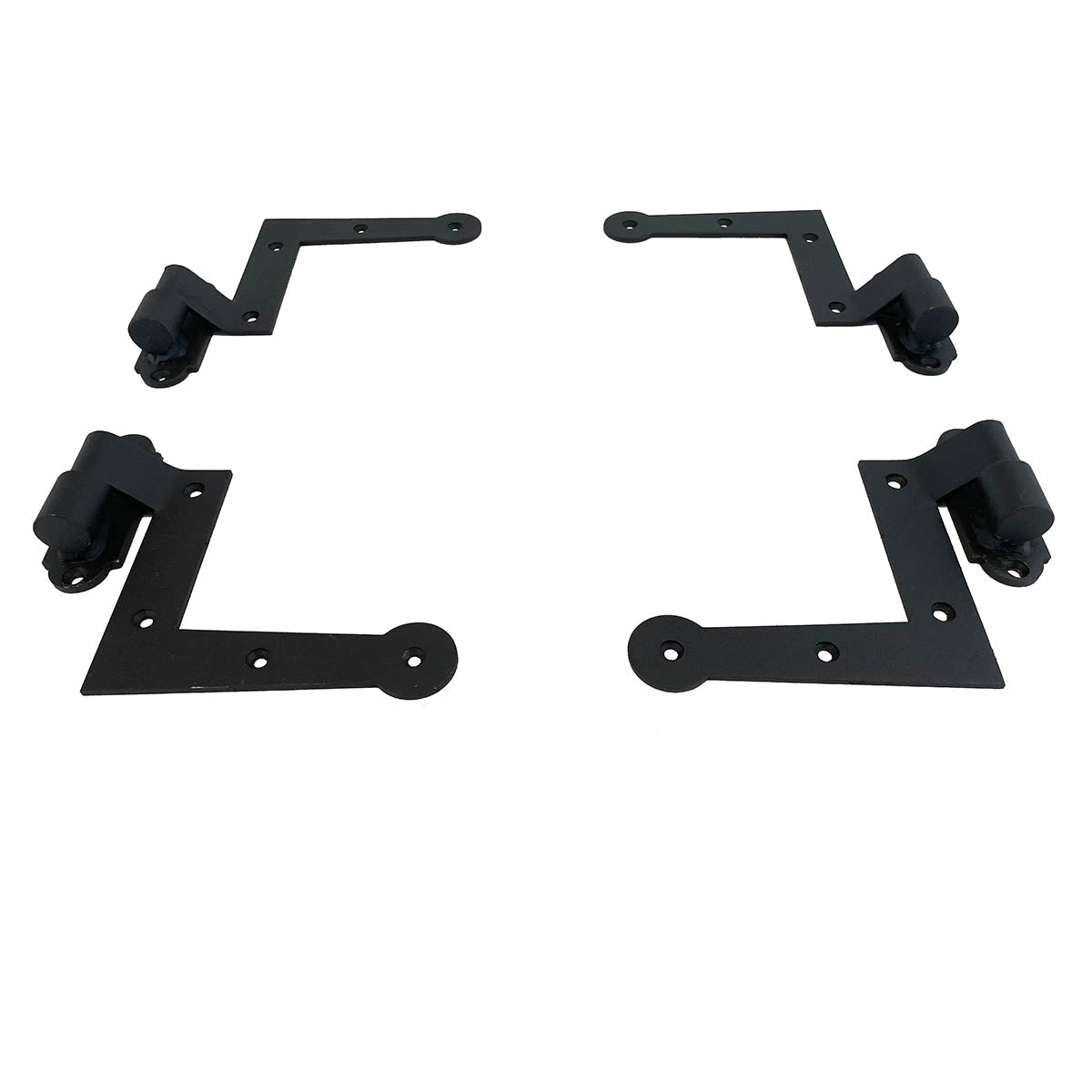 L Style Shutter Hinges - Stainless Steel NY Style Set - 3/4&quot; Inch Offset - Black Powder Coat - Sold in Sets of 4 Hinges