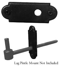 Lag Pintle Trim Plate - 3-1/4&quot; Inch x 1-1/4&quot; Inch - Black Powder Coat Finish - Sold Individually