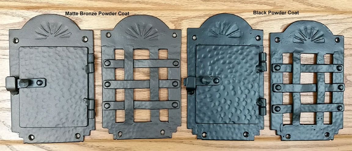 Speakeasy Grille, Peephole,  Iron Door Viewer, "Old Hacienda Style"  (2 pc. Iron Speakeasy Door Viewer Kit) - Wild West Hardware