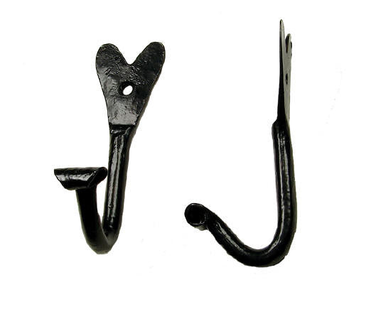 Decorative hand forged hook - Wild West Hardware
