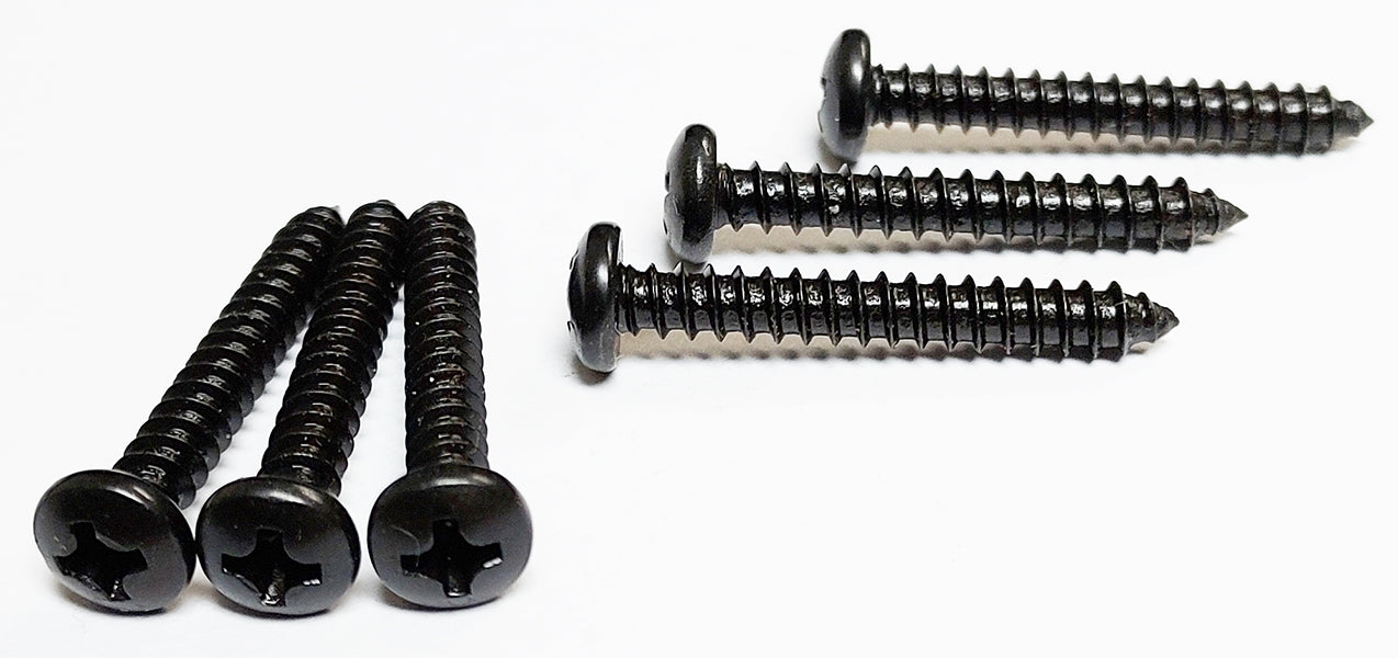 Pan head #6 x 1 inch black oxide wood screws - Wild West Hardware
