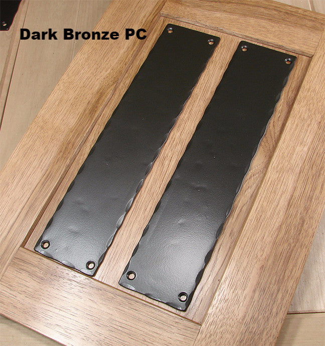 Rustic Push Plate with Hammered edges (3" x 14") - Wild West Hardware