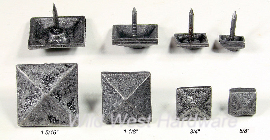 Decorative Nail - Pyramid Shape - Pewter finish clavos - Wild West Hardware