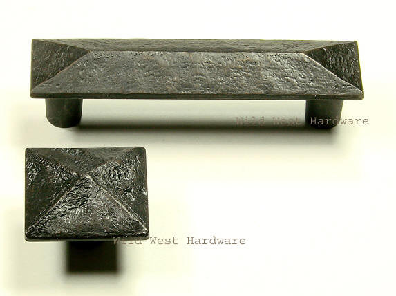 Pyramid Rectangular Pull for cabinets or drawers - Wild West Hardware