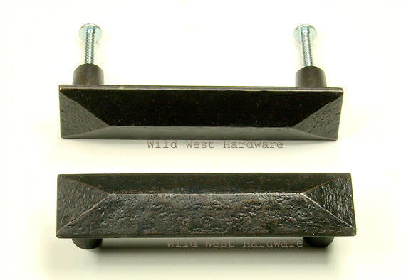 Pyramid Rectangular Pull for cabinets or drawers - Wild West Hardware