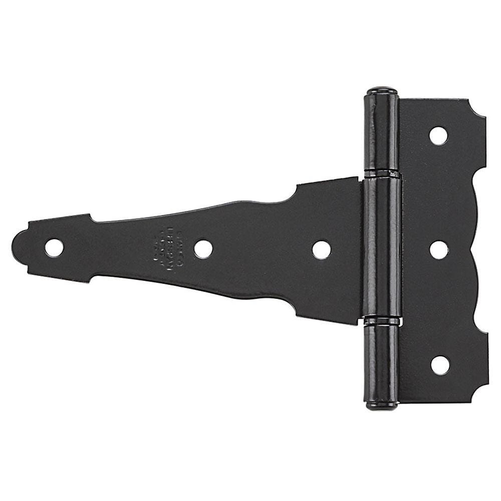 Decorative T-hinges - black - 10 inches