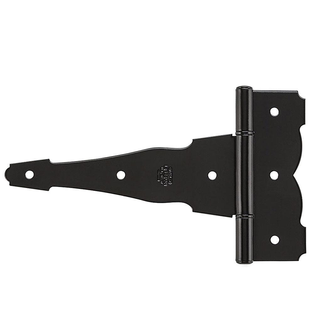 Decorative T-hinges - black - 10 inches