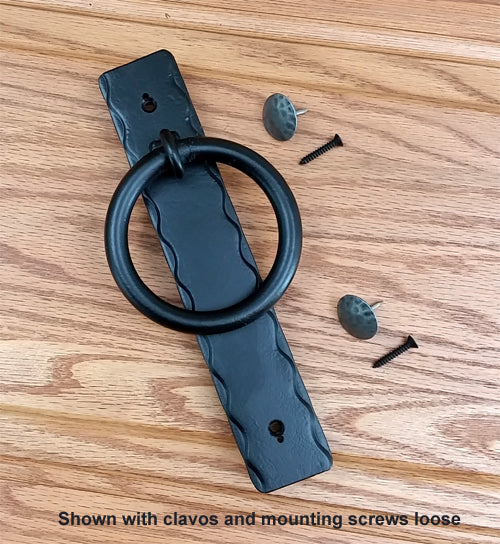 4" Ring Door Knocker with Decorative Clavos Accent - Wild West Hardware