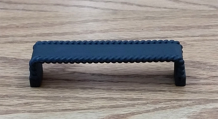 Drawer Pull w/ rope edge, Oil Rubbed Bronze finish - Wild West Hardware
