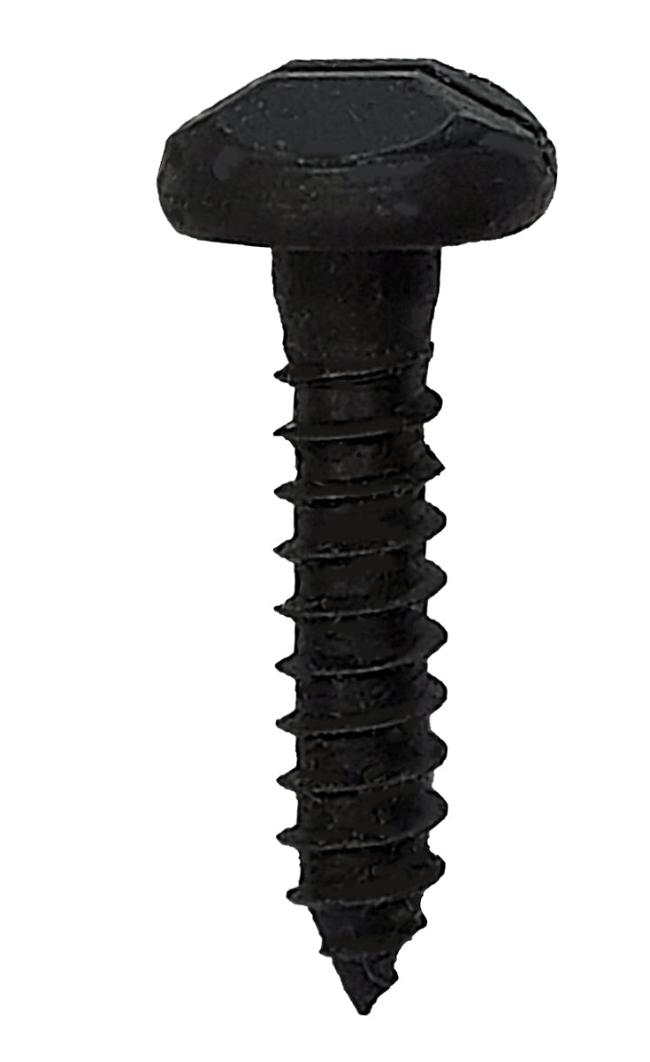 Rustic Screw #12 x 1" - Black phosphate finish - side view - Wild West Hardware