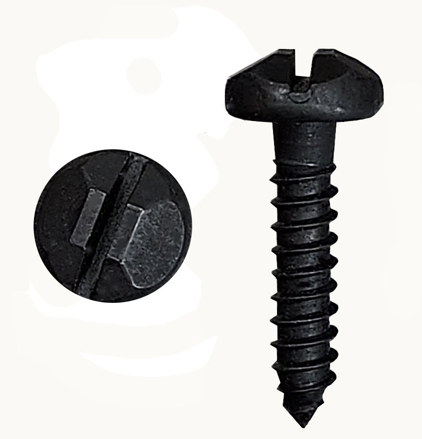 Rustic Screw #12 x 1&quot; - Black phosphate finish - Top View - Wild West Hardware