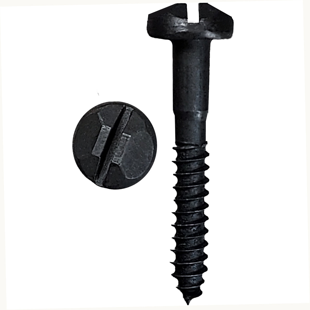Rustic Pyramid Head Screw #12 x 1 1/2" Black Phosphate finish - Wild West Hardware