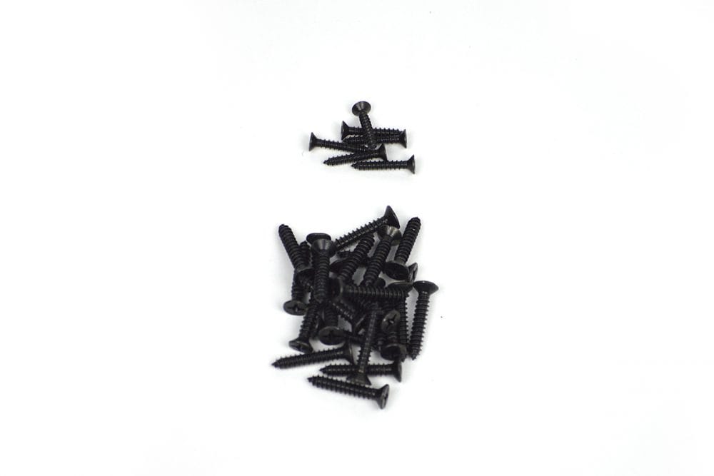 Screw Set for Shutter Hinges - For Acme Mortise Sizes #088377 &amp; #088378 - Black Finish - Sold as Set