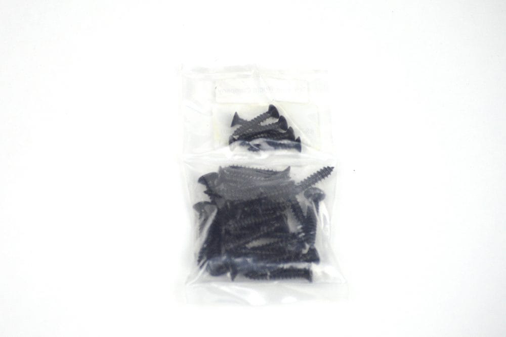 Screw Set for Shutter Hinges - For Acme Mortise Sizes #088372 to #088376 - For Clark's Tip - Black Finish - Sold as Set