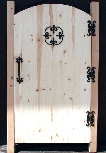 Scrolled Decorative Dummy Hinge (Faux hinge) Black Powder coat finish (sold each, not as pair) - Wild West Hardware