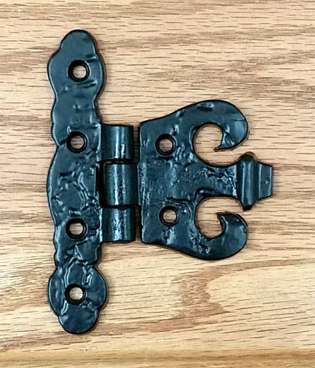 Small Cabinet Hinge,  Old World, Flush Surface Mount - Wild West Hardware