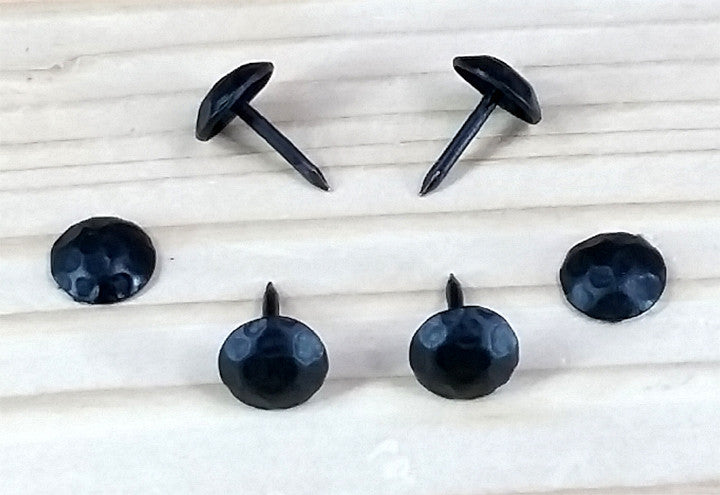 100 pack SALE  Round Clavos -   7/16&quot; dia. Lightly Hammered - Matte black finish - Wild West Hardware