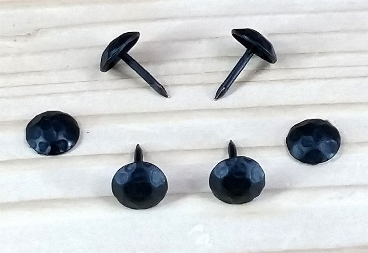 100 pack SALE  Round Clavos -   7/16" dia. Lightly Hammered - Matte black finish - Wild West Hardware