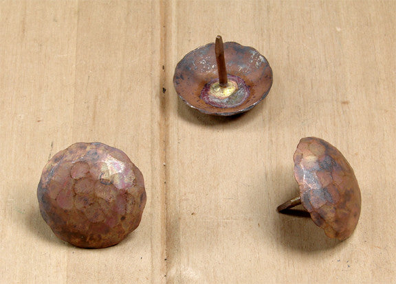 Solid Copper Nails, Clavos 1 1/4" diameter head with 3/4" nail length (penetration depth) - Wild West Hardware