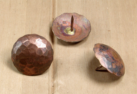 Solid Copper Nails, Clavos 1 1/2" diameter head with 3/4" nail length (penetration depth) - Wild West Hardware