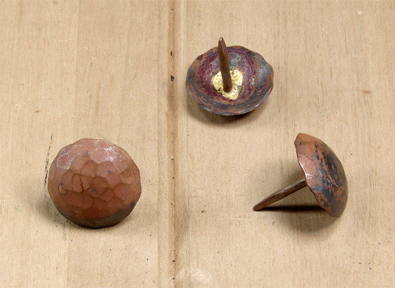 Solid Copper Nails, Clavos 1" diameter head with 3/4" nail length (penetration depth) - Wild West Hardware
