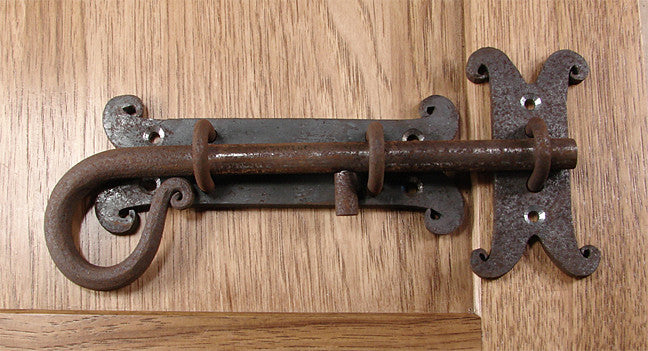 Spanish Style Slide Bolt - Unfinished - Wild West Hardware