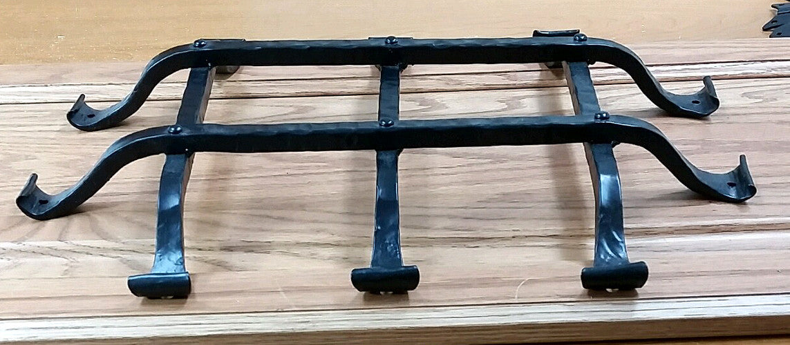 Premium CURL tip Speakeasy Grille  - Size: 12" x 16"  5 Bars, Black Powder Coat finish - Wild West Hardware