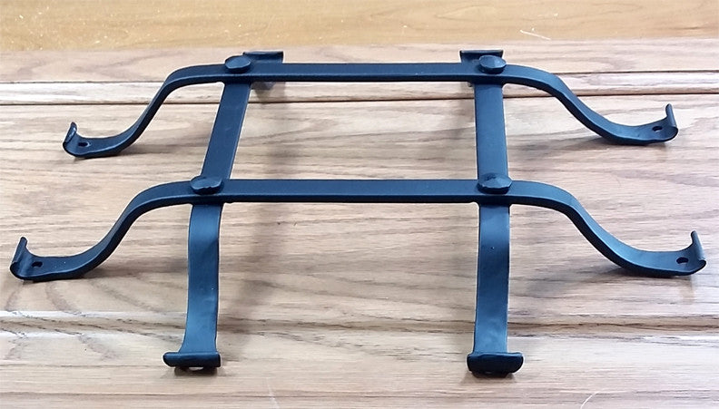 Standard Style Speakeasy Grille  - Size: 10" x 12" - 4 Bars with flared mounting legs - Wild West Hardware
