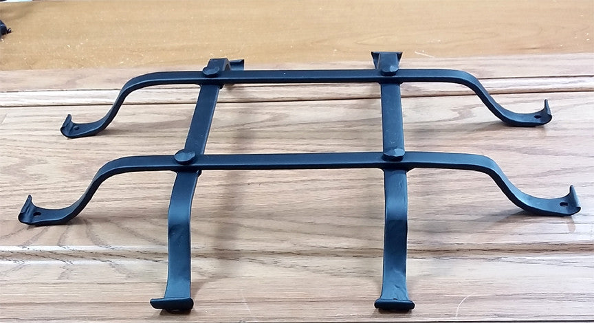 Standard Style Speakeasy Grille  - Size: 12" x 14" - 4 Bars with flared mounting legs - Wild West Hardware