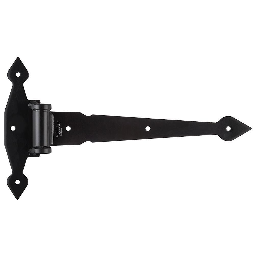 Decorative T-hinges - black - 8 inches
