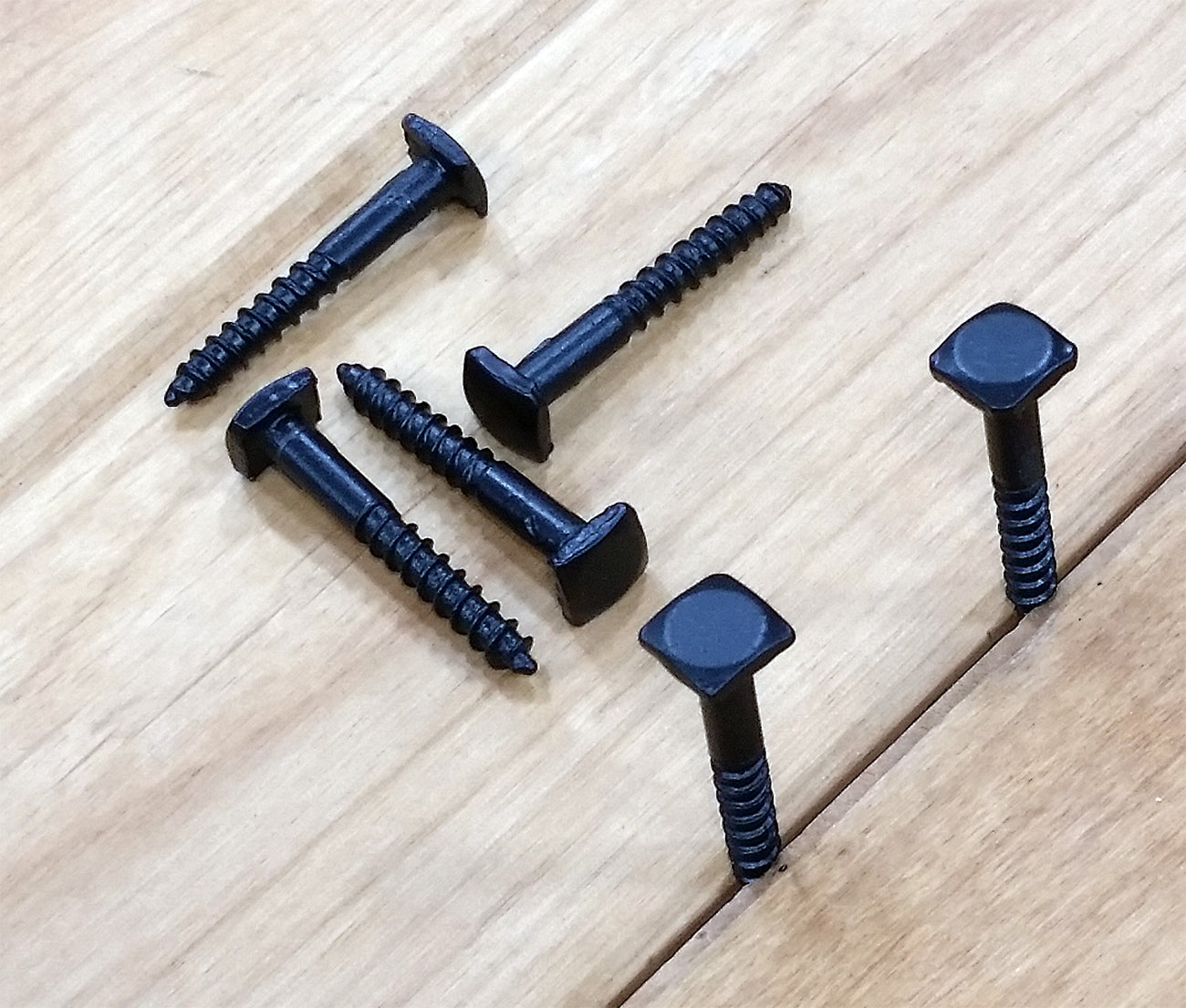 Square low profile head lag screw- #12 x 2 inch - black finish - Wild West Hardware