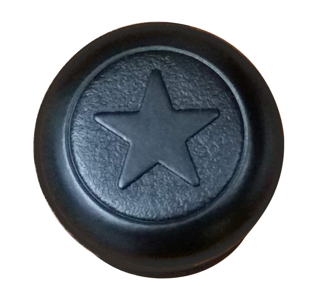 (Set of 5) Western Style Star Knobs, Black Finish - Wild West Hardware