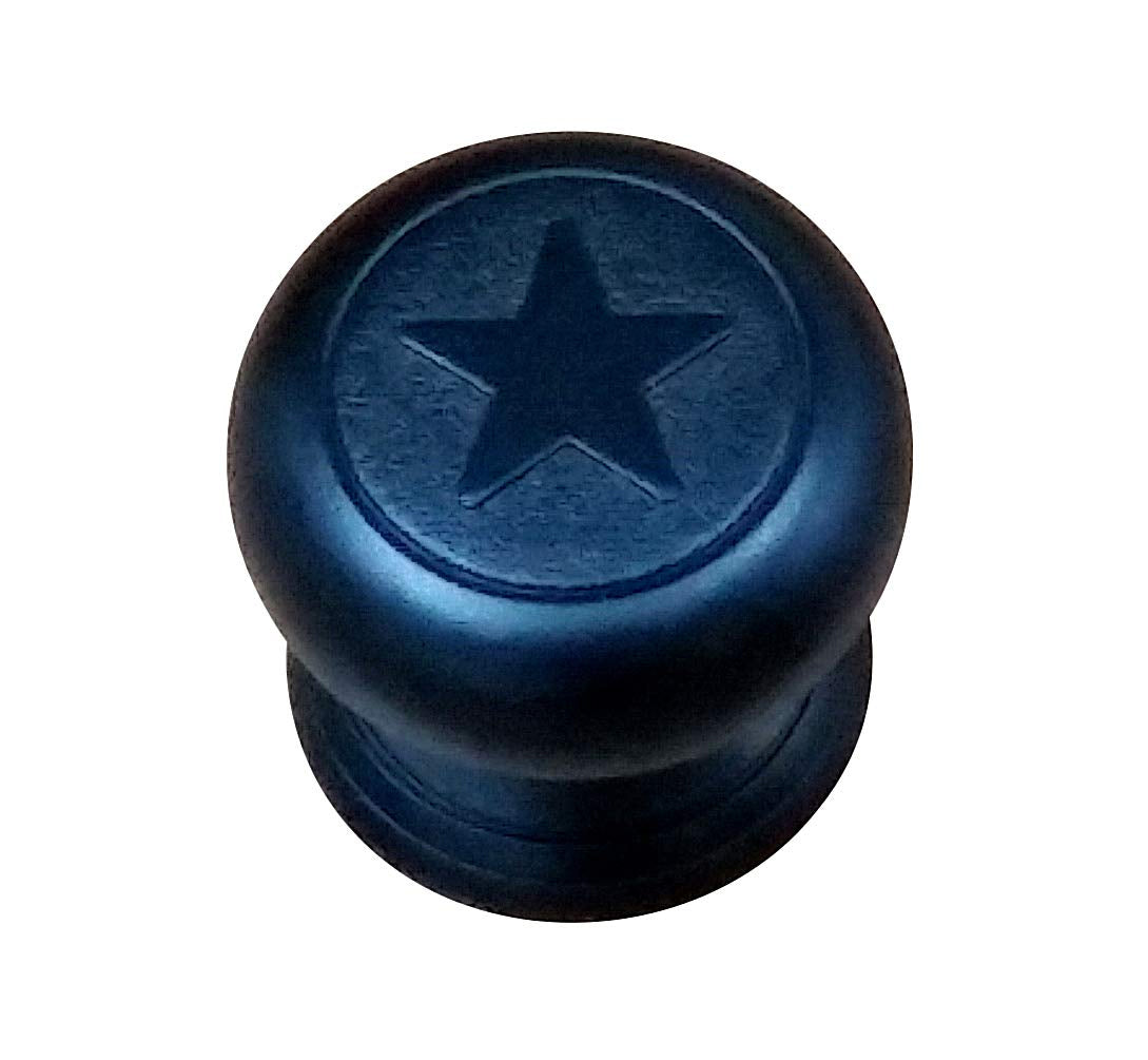 (Set of 5) Western Style Star Knobs, Black Finish - Wild West Hardware