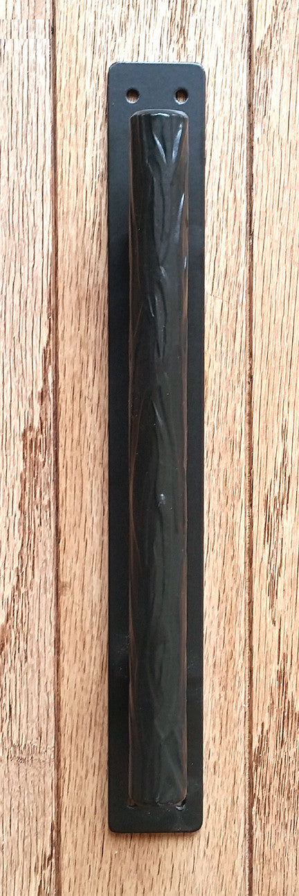 Tree Branch Door Pull #1 - 10" handle, 12" back plate - Wild West Hardware