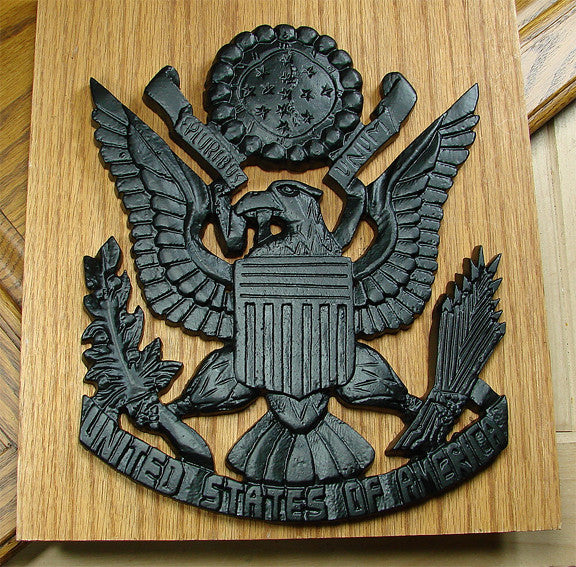 USA Shield Plaque - Black Powder Coat finish - Wild West Hardware