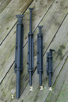 Rustic Cane Bolt "fish tail" handle  (includes flat strike plate) - Wild West Hardware
