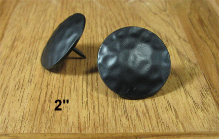 Premium Round Clavos - Black Powder Coat Finish Zinc Alloy  2&quot; diameter head - Wild West Hardware