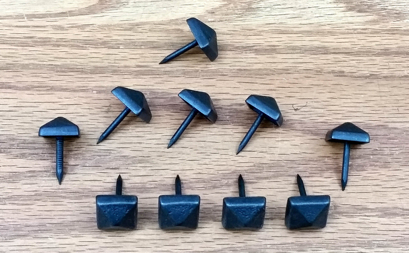 5/8 Inch Square Pyramid Clavos Oil rubbed bronze finish (10 Pack) - Wild West Hardware