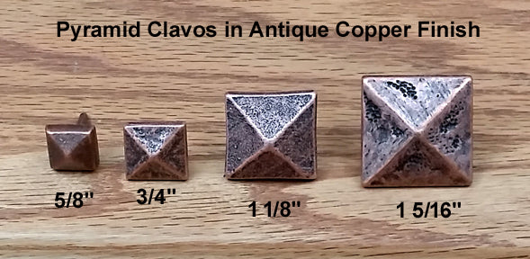 Decorative Nail Pyramid Shape - Antique Copper finish - Wild West Hardware