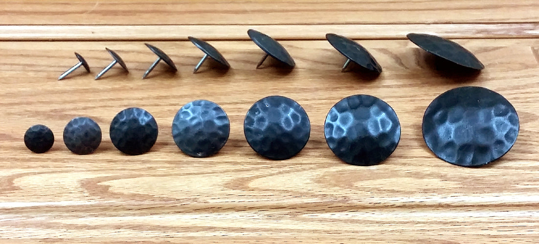 Round Clavos, Timeworn with oil rubbed bronze finish - Choice of 7 sizes - Wild West Hardware
