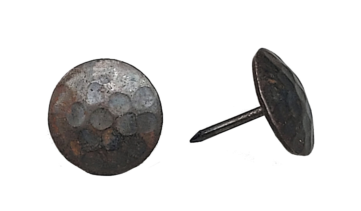 Premium Round Hammered Iron Clavos-Unfinished 1" diameter head