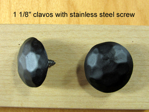 Premium Decorative Nail Head with stainless steel screw- Black PC - 1 1/8" dia. head - Wild West Hardware