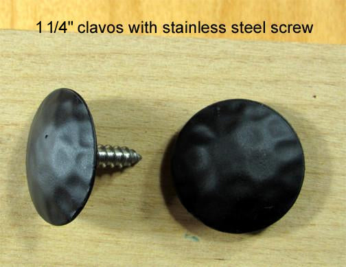 Premium Decorative Nail Head with stainless steel screw-  Black PC -1 1/4&quot; dia. head - Wild West Hardware